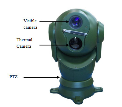 Kamera kopułkowa z zoomem optycznym 30X Podwójna kamera termowizyjna Kamera dalekiego zasięgu do montażu samochodowego