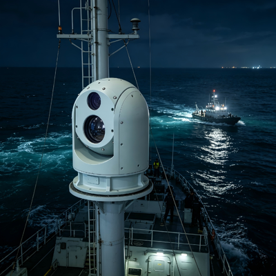 12μm Pixel Size Thermal Surveillance System Długodystansowa wielosensorowa kamera termiczna do ochrony obwodu